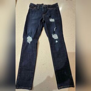 Levi's Women 311 Shaping Skinny Jeans 29x30 Dark Blue Distressed